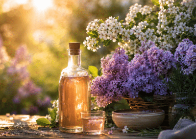 Beltane – Sirup (mit Fliederblüten mit Weißdornblüten)